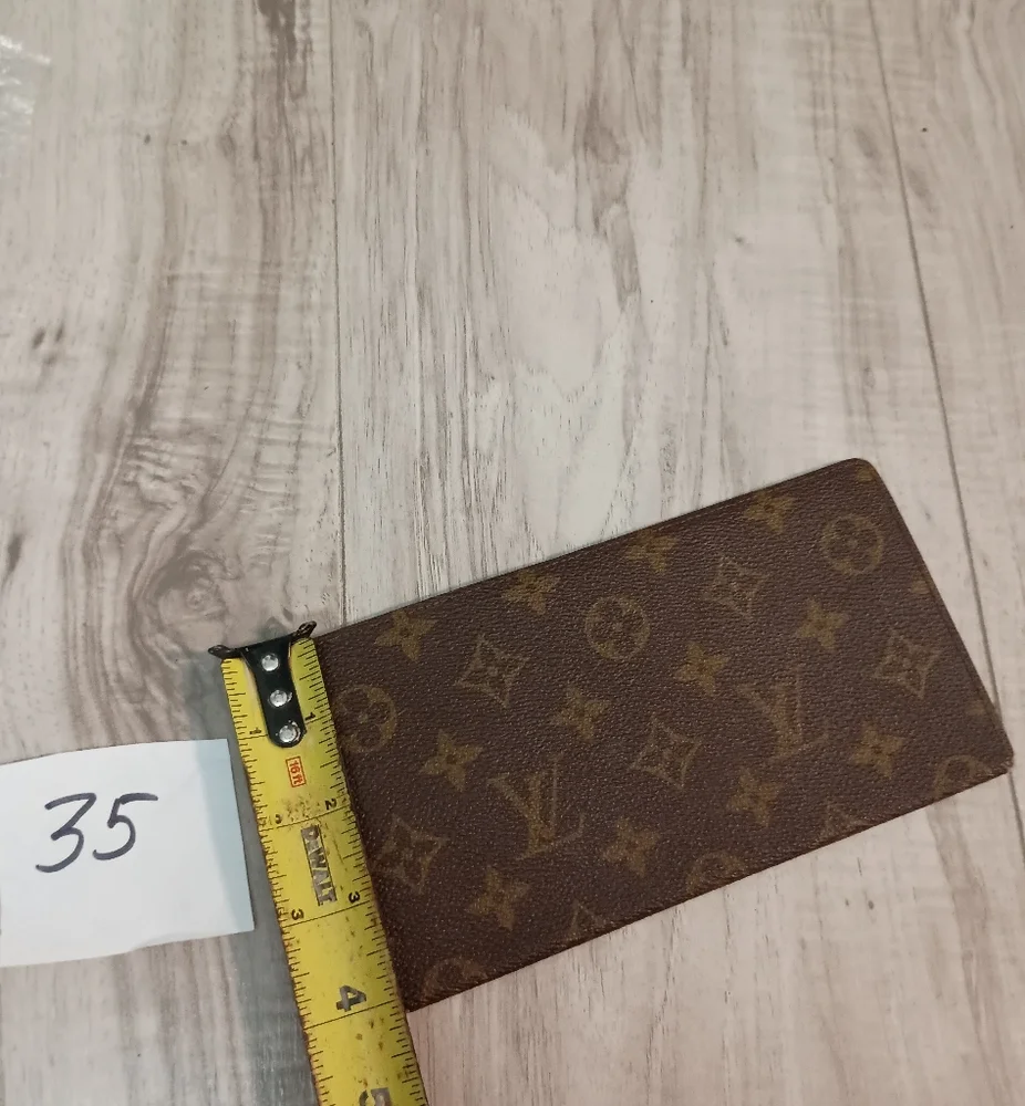 Louis Vuitton Brown Monogram Wallet with Gold Accents - Picture 11 of 11